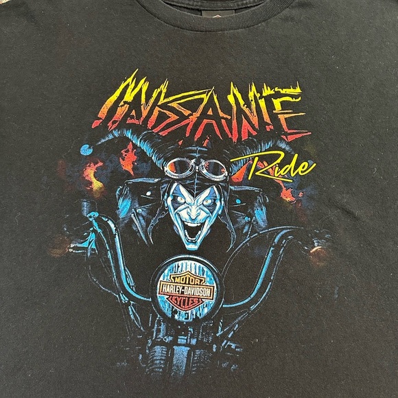Harley Davidson Insane Ride Clown Biker T-shirt Size XXL - Picture 4 of 6